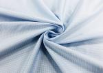 100% Polyester Shirt Fabric Warp Knitting Plain For Worker Blue Checks