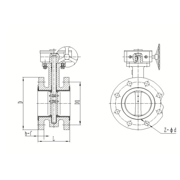Blue 10mm Flanged Butterfly Valve In Water Supply