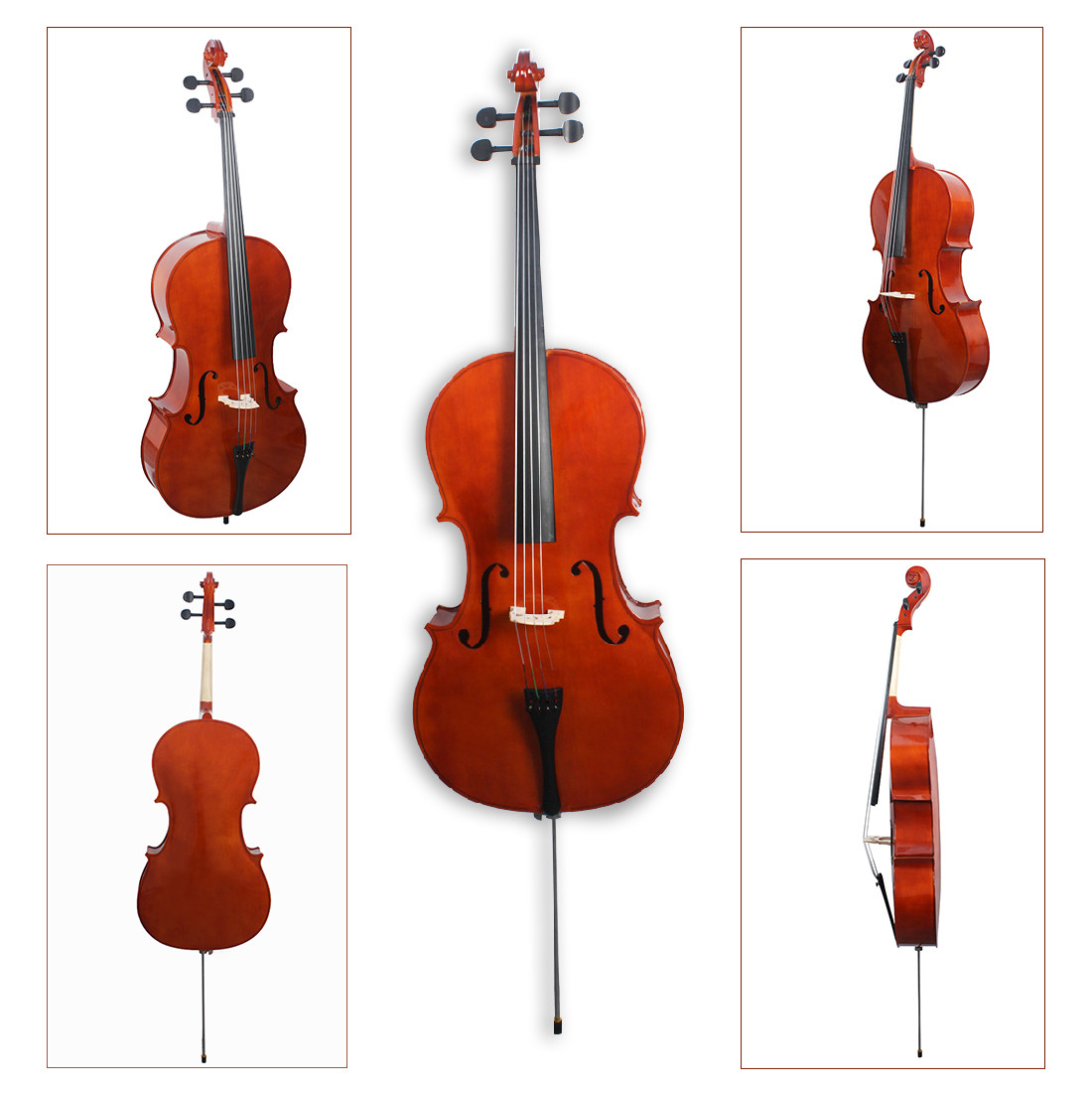 china factory cello Wholesale Handmade Advanced Flamed Cello (CH100H) Spruce wood is also used in the bass beam and colu