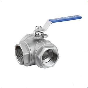 Wholesale Internal Thread 3 Way Ball Valve Stainless Steel Water General Use from china suppliers