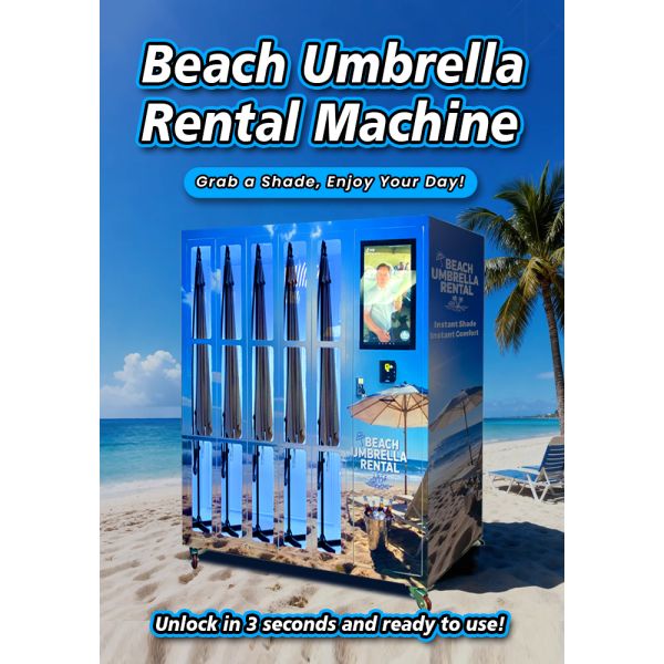 Locker Vending Machine That Enables 24 Hour Automated Rentals for Outdoor Businesses Swimming Pools Beach Bars and Resorts