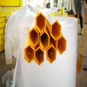 Wholesale FRP Hexagon Tube Of Yellow Color In Construction Fields from china suppliers