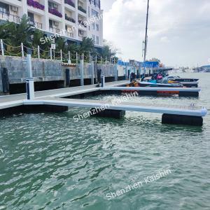 Wholesale Durable Frame Bridge Aluminum Alloy Black HDPE Marine Pontoon from china suppliers