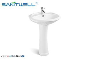 Wholesale Sanitary Ware Ceramics Bathroom Pedestal Basins Washbasin With Three Hole option from china suppliers