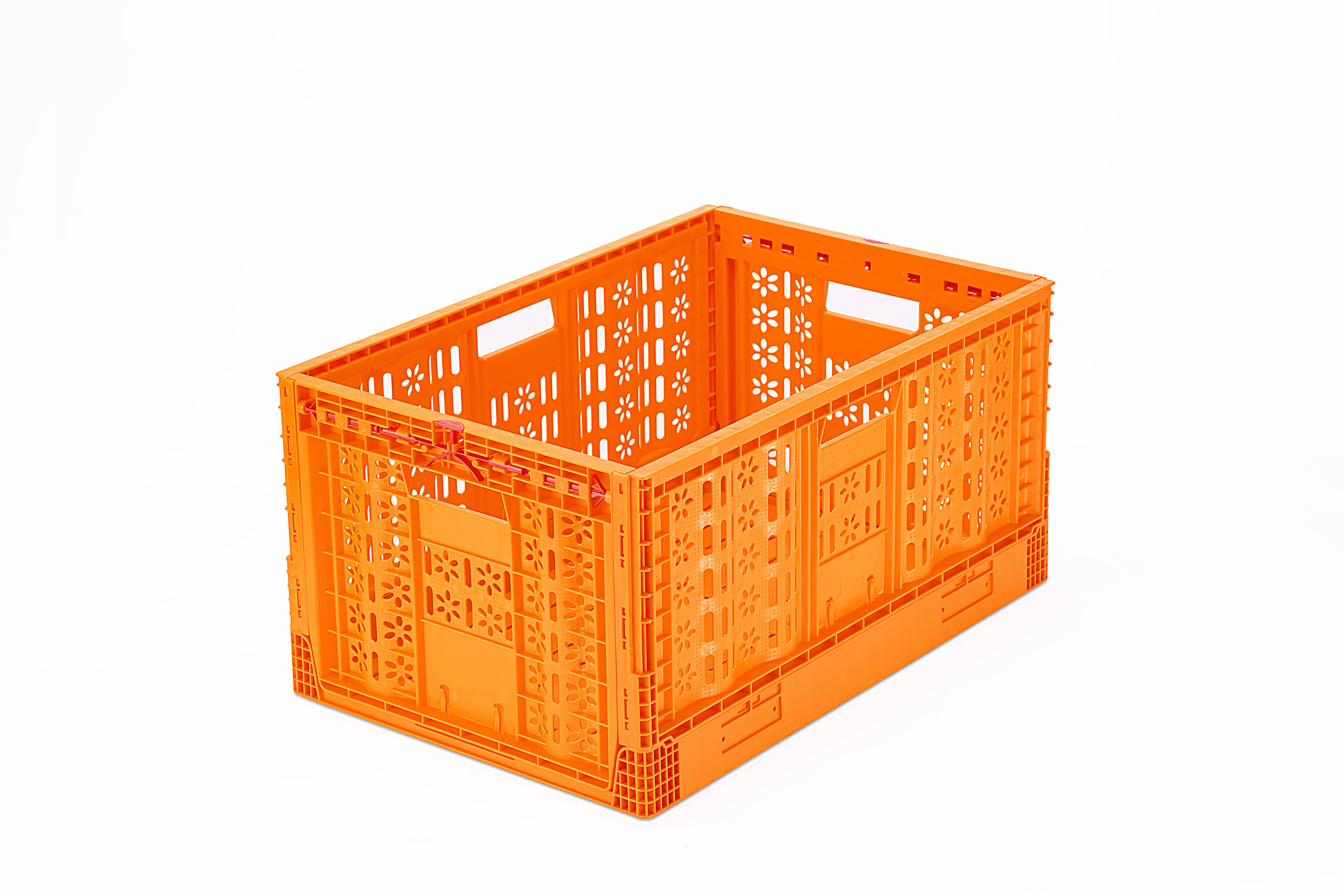 Customized Color Foldable Collapsible Stackable Tomato Basket Moving Fruit Crate