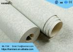 Sky Blue PVC Accurate Pressing Victorian Damask Wallpaper for Corridor , SGS