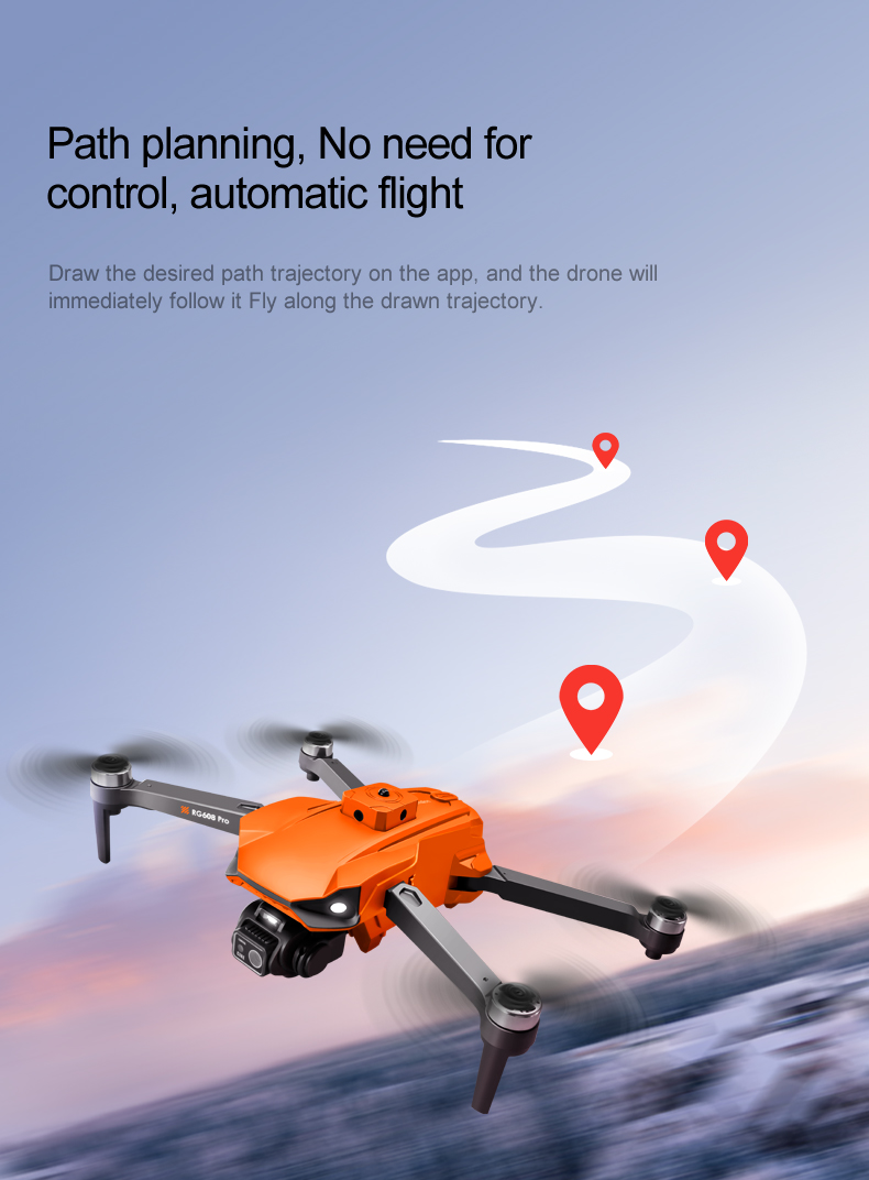 Rg608 Pro Uav Hd 8k Dual Camera Uav Optical Flow Dual Camera Lift Obstacle Avoidance Aircraft Night Aerial Photography Z