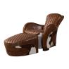 Buy cheap Defaico Furniture Retro Real Leather Saddle Footstool With Fur from wholesalers