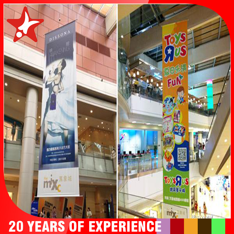 supermarket hanging mesh banner
