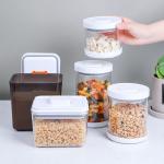 1000ml-2300ml Plastic Cereal Containers 7 Piece Airtight Food Storage Container