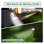 Ip65 90LM Solar Landscape Lamps Outdoor Bright Wall Owl Shape
