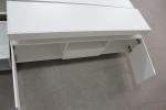 Small Wood TV Stand With Drawers , Contemporary Style White Melamine TV Unit