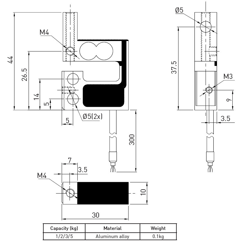 Tension And Compression Load Cell Sensor Strain Gauge Single Point