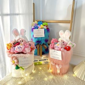 Wholesale Celebrate Chinese Valentine's Day with Plush Doll Bouquet Creative Girlfriend Gift in Multiple Colors from china suppliers