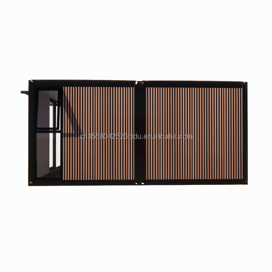 Flat Top Container Prefabrication Studio Imitation Wood PVC Wall Panel for Affordable Family Residence in 20ft or 40ft Sizes