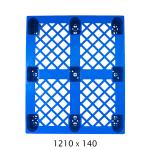 ISO9001 Certified Plastic Flat Nine Feet HDPE Blue Pallet for Logistics Industry