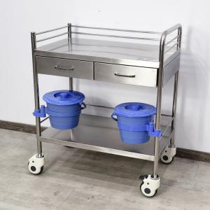 Wholesale Surgical Grade Stainless Steel Medical Trolley Mobile Utility Cart With Drawers For Healthcare from china suppliers