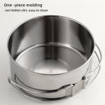Multifunction 4 Pieces Outdoor Cookware Set Stainless Steel Titanium Pots