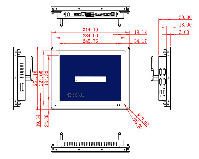 12.1-Inch Built-In Screen for Medical Devices and Factory Dashboards