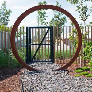 Wholesale 210cm Diameter Unique Design Corten Steel Moon Gate For Garden Landscaping from china suppliers