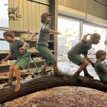 Kids Outdoor Bronze Statue Life Size Metal Children Playing Garden Statues