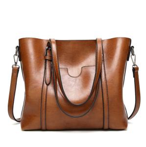 Wholesale Women's Handbags PU Leather Bags Vintage Big Capacity Single Shoulder Bag from china suppliers