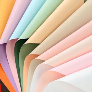 Wholesale Wholesale flower wrapping paper, gift bouquet packaging materials, two-color waterproof Ouya paper, free shipping, gift flower paper included from china suppliers