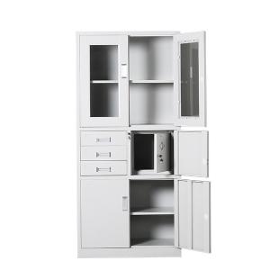 Wholesale Commerical Steel File Cabinets 3 Drawers Glass Door Stainless Steel from china suppliers
