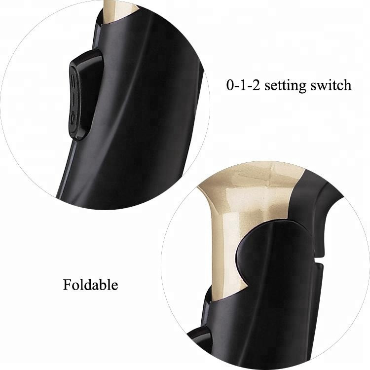 Mini travel hair dryer with diffuser folding hair dryer compact blow dryer