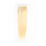 Real Brazilian Hair #613 Blonde Color Straight Swiss Lace Closure With Baby Hair