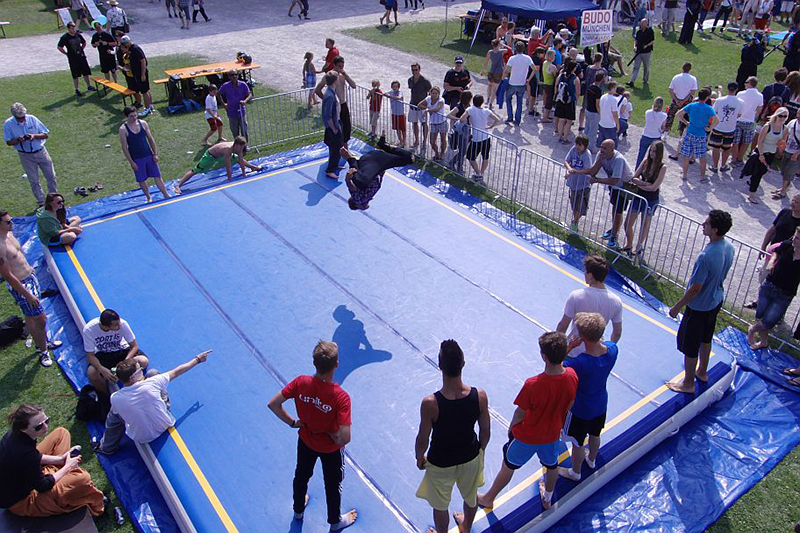 Compact Air Tumble Mats , Slip And Slide Air Track With Electric Pump Blower