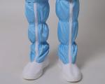 PU Buckle Leather Anti Static Shoes Blue Color PVC Cleanroom Boots