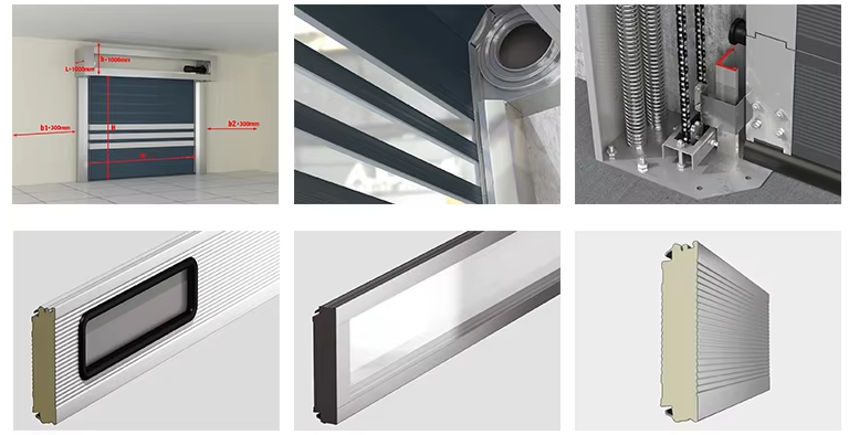 Industrial High Speed Roll Up Doors , Heavy Duty High Speed Spiral Door