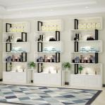 Delicate Wooden Retail Display Shelves Fast Assembled Shoes / Bags Shop Rack