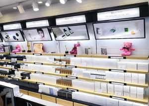 Wholesale Modern Cosmetic Display Showcase , Fashionable Makeup Display Cabinet from china suppliers