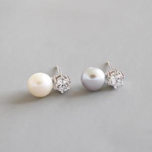 Wholesale Lanciashow 925 Sterling Silver Jewelry Natural Freshwater Pearl Stud Earrings from china suppliers
