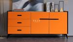 Marble Top Modern Ash Wood Sideboard Cabinet With Metal Legs