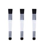 eye shadow integrated aluminum ferrite plastic handle flat brush
