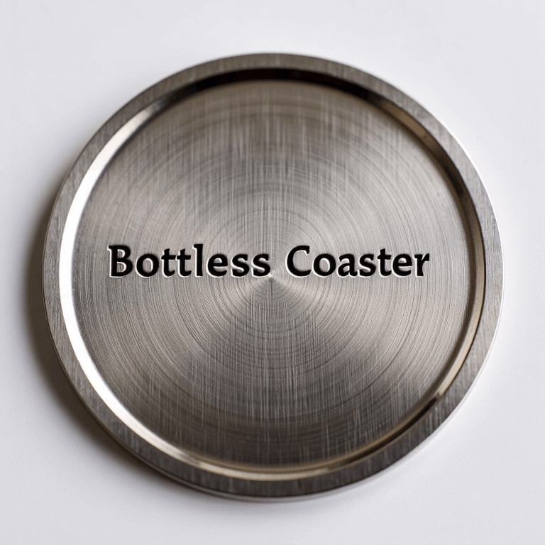 Antique Silver Brushed Bottle Coaster Elegant Protection For Bottles