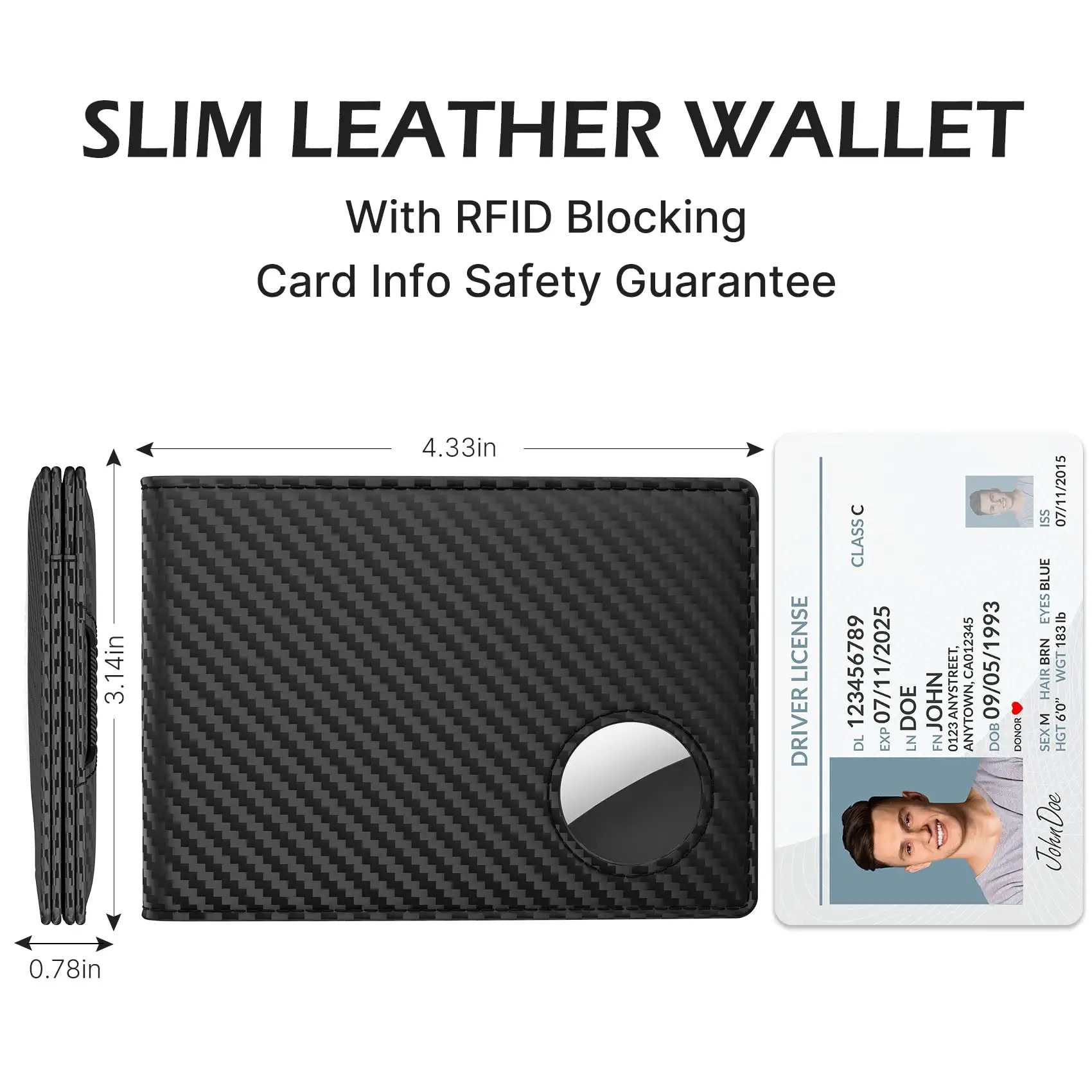 Short Wallet Genuine Leather RFID Blocking Bifold Real Leather Wallet Custom Men's