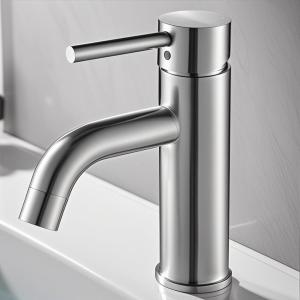 Wholesale Hotel Hot And Cold Splash Proof Bathroom Vanity Faucets Stainless Steel from china suppliers