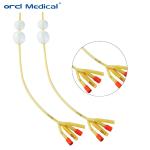 4 Way Latex Foley Catheter Silicone Coated Double Balloon Latex Urinary