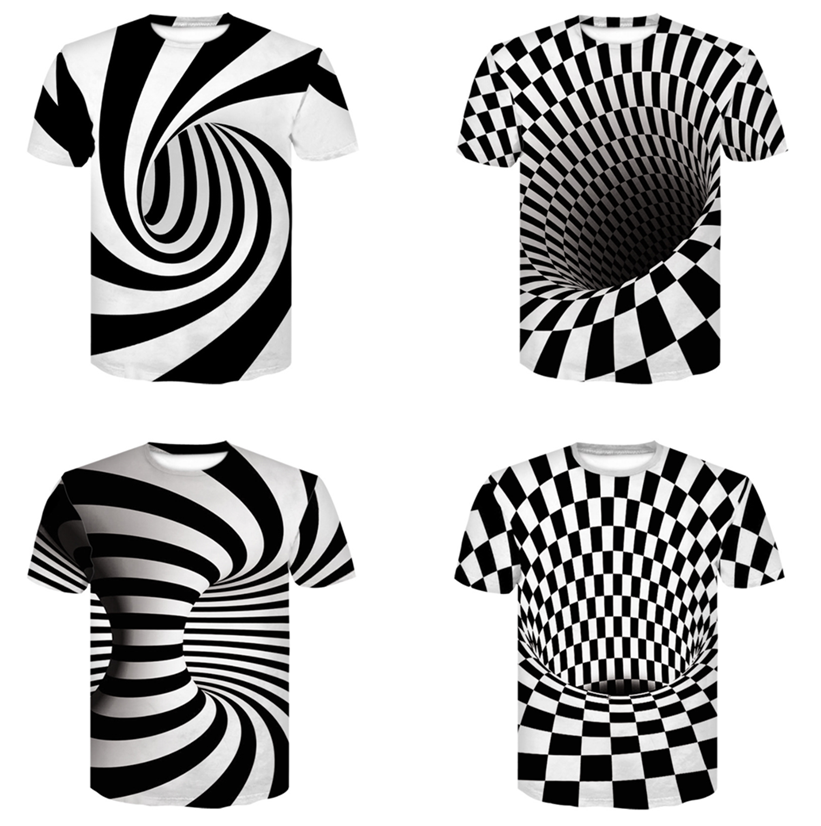 Round Neck 3d Sublimation Printing T Shirts Machine Wash Breathable