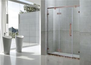 Wholesale Red Bronze Inline Frameless Glass Shower Doors 8MM Tempered Glass For Apartment from china suppliers