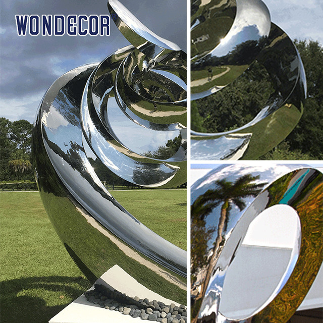 Customizable Spatial Forged Metal Sculpture Abstract Spiral Twisted Geometric