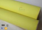 PU Coated thermal insulation jackets Fiberglass Fabric 0.5mm Yellow Satin