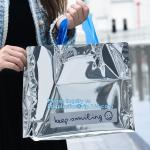 Laser Tote Bag, Holographic Rainbow Work Bag, Hologram, Fashion Bag, Jewelry Bag