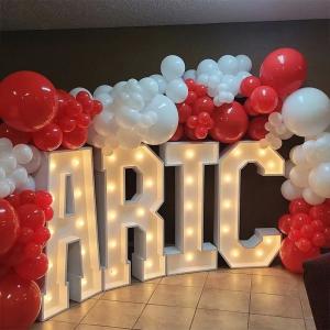 Wholesale LED Bulb Sign Letter for Wedding Birthday Events With Stainless Steel Marquee Letters from china suppliers