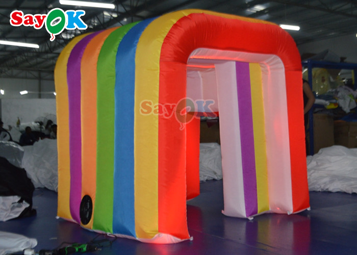 Inflatable Led Light 360 Photo Booth Enclosure Backdrop For Advertising