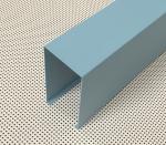 Blue Powder Coated Aluminum U- shaped Linear Metal Ceiling Width 50mm Height
